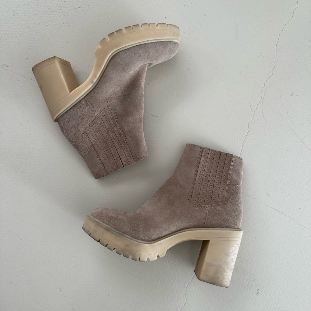 Dolce Vita Taupe Heeled Boots
